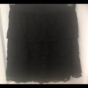 Womens lace ruffle skirt